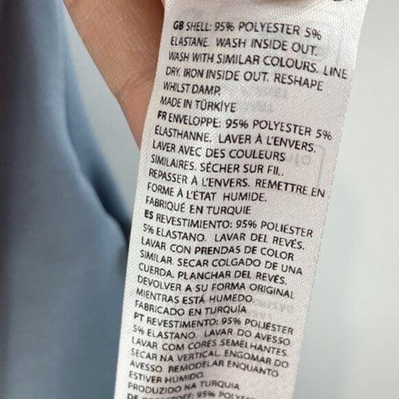 NA-KD Women's Dusty Blue Goddess Draped Top - Picture 2 of 4